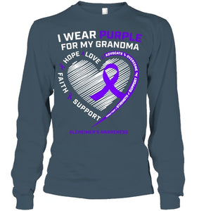 Purple Alzheimers Awareness Products grandma Gifts Men Women