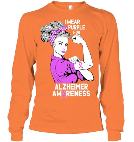 Image of I Wear Purple For Dementia Alzheimers Awareness June