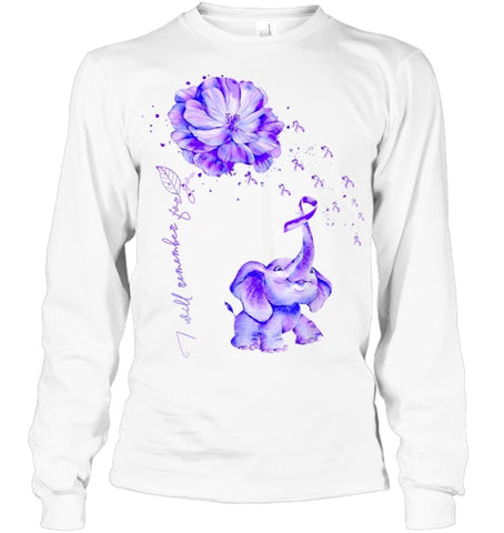 Image of I ll Remember For You Purple Elephant Alzheimer's Awareness