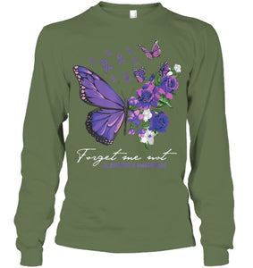 Forget me not Dementia Alzheimer Awareness Butterfly Flower