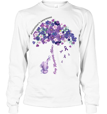 Image of Keep Memories Alive Purple Elephant Alzheimer's Awareness