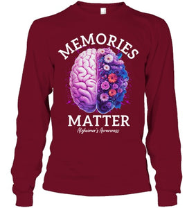 Alzheimer's Awareness Memories Matter Brain Flowers