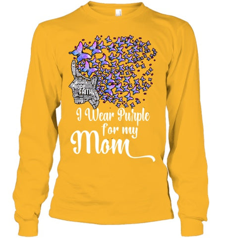 Image of I Wear Purple For My Mom Alzheimers T Shirt