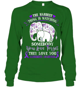 Alzheimer Purple Floral Pansy Dementia Alzheimer s Awareness T Shirt (1)