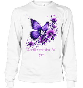 Butterfly I Will Remember For You Alzheimer's Awareness