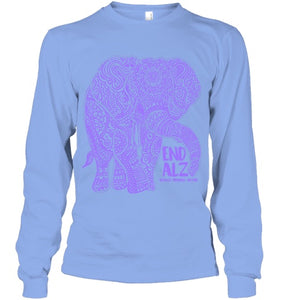 Purple Elephant Alzheimer Awareness Apparel & gifts, END ALZ T Shirt