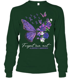 Forget me not Dementia Alzheimer Awareness Butterfly Flower