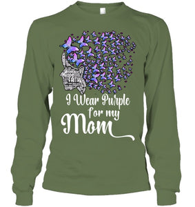 I Wear Purple For My Mom Alzheimers T Shirt