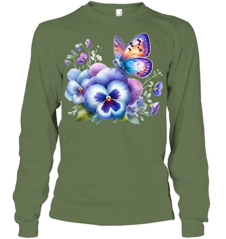 Image of alzheimer Viola floral pansy dementi alzheimer s awareness T Shirt