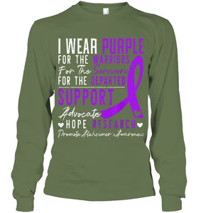 I Wear Purple Alzheimer s Awareness Dementia Disease T Shirt