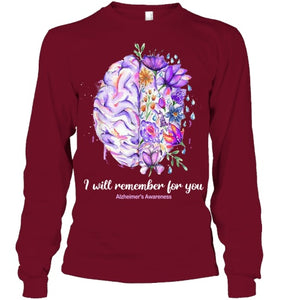 I Will Remember For You Brain Alzheimer's Awareness