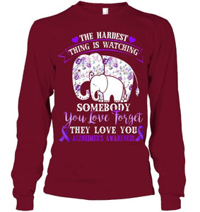 Alzheimer Purple Floral Pansy Dementia Alzheimer s Awareness T Shirt (1)