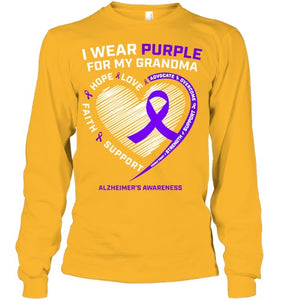 Purple Alzheimers Awareness Products grandma Gifts Men Women