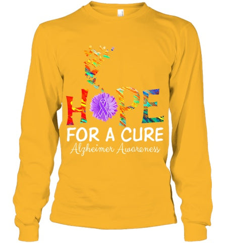 Image of Alzheimer s awareness shirt Hope for a Cure classic Gift T Shirt