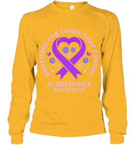 Remember For Those That Cannot Alzheimer s Awareness Ribbon T Shirt