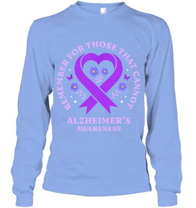 Remember For Those That Cannot Alzheimer s Awareness Ribbon T Shirt