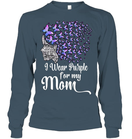 Image of I Wear Purple For My Mom Alzheimers T Shirt