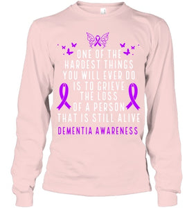 Dementia Awareness Month Butterfly Warrior Alzheimers T Shirt