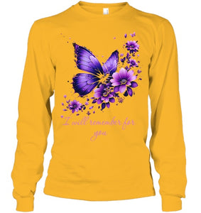 Butterfly I Will Remember For You Alzheimer s Awareness T Shirt