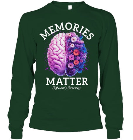 Image of Alzheimer's Awareness Memories Matter Brain Flowers