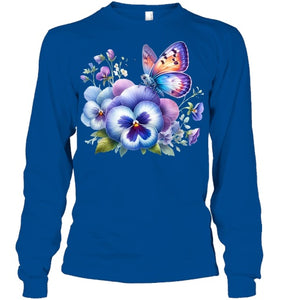 alzheimer Viola floral pansy dementi alzheimer s awareness T Shirt