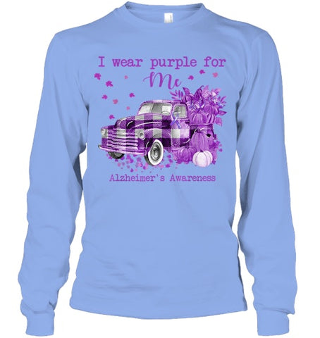 Image of I Wear Purple Pumpkin Truck For Me Alzheimer's Awareness