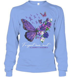 Forget me not Dementia Alzheimer Awareness Butterfly Flower