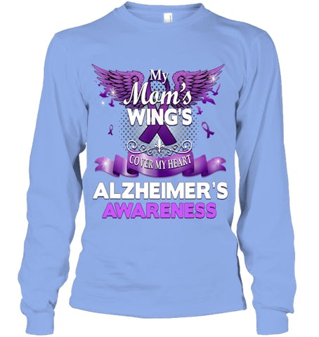 Image of Alzheimer s Awareness Products Mom s Wings Cover My Heart T Shirt