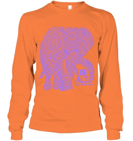 Image of Purple Elephant Alzheimer Awareness Apparel & gifts, END ALZ T Shirt