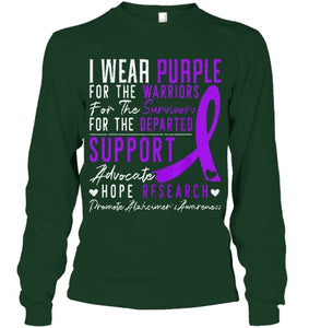 I Wear Purple Alzheimer s Awareness Dementia Disease T Shirt