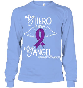 My Hero is now my Angel Alzheimers Awareness T Shirt T shirt T Shirt