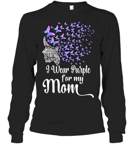 Image of I Wear Purple For My Mom Alzheimers T Shirt