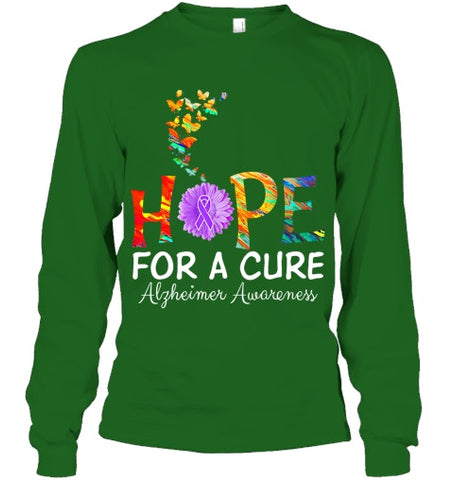 Image of Alzheimer s awareness shirt Hope for a Cure classic Gift T Shirt