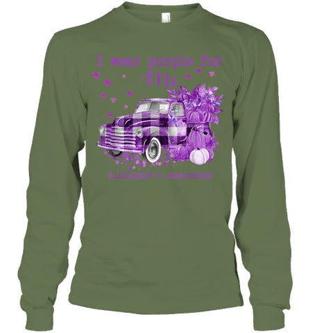 Image of I Wear Purple Pumpkin Truck For Me Alzheimer's Awareness