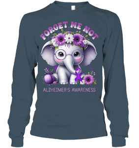 Forget Me Not Alzheimer's Awareness Purple Elephant Flowers