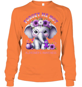 Forget Me Not Alzheimer's Awareness Purple Elephant Flowers