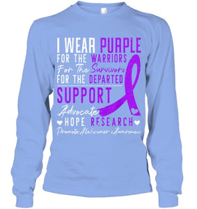 I Wear Purple Alzheimer s Awareness Dementia Disease T Shirt