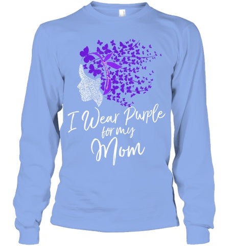 Image of I Wear Purple For My Mom Shirt Alzheimer s Awareness Gift