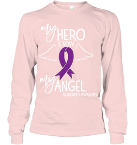 My Hero is now my Angel Alzheimers Awareness T Shirt T shirt T Shirt