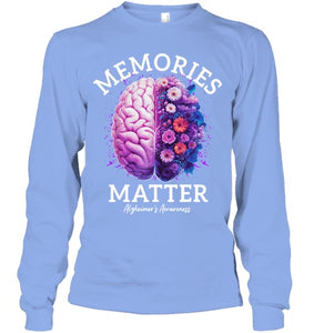 Alzheimer's Awareness Memories Matter Brain Flowers