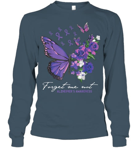 Image of Forget me not Dementia Alzheimer Awareness Butterfly Flower