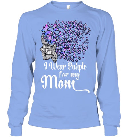 Image of I Wear Purple For My Mom Alzheimers T Shirt