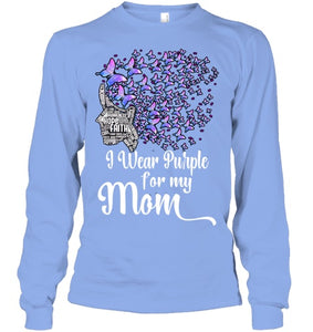 I Wear Purple For My Mom Alzheimers T Shirt