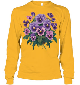 Purple Floral Pansy Dementia Alzheimer's Awareness