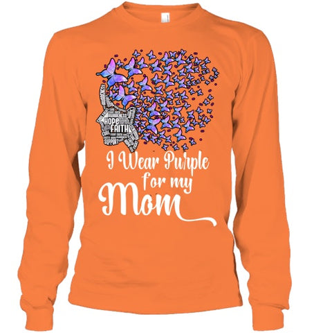 Image of I Wear Purple For My Mom Alzheimers T Shirt