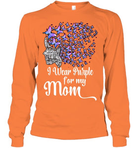 I Wear Purple For My Mom Alzheimers T Shirt