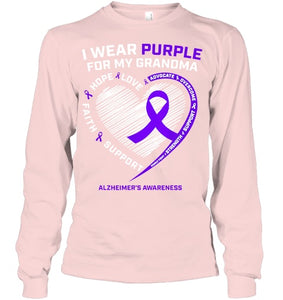 Purple Alzheimers Awareness Products grandma Gifts Men Women