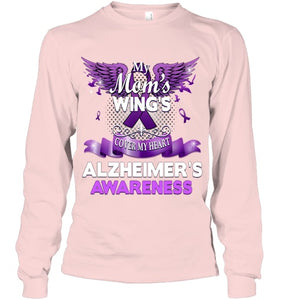 Alzheimer s Awareness Products Mom s Wings Cover My Heart T Shirt