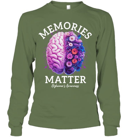 Image of Alzheimer's Awareness Memories Matter Brain Flowers