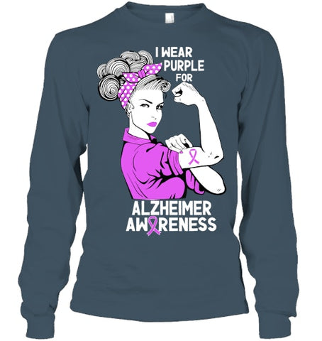 Image of I Wear Purple For Dementia Alzheimers Awareness June